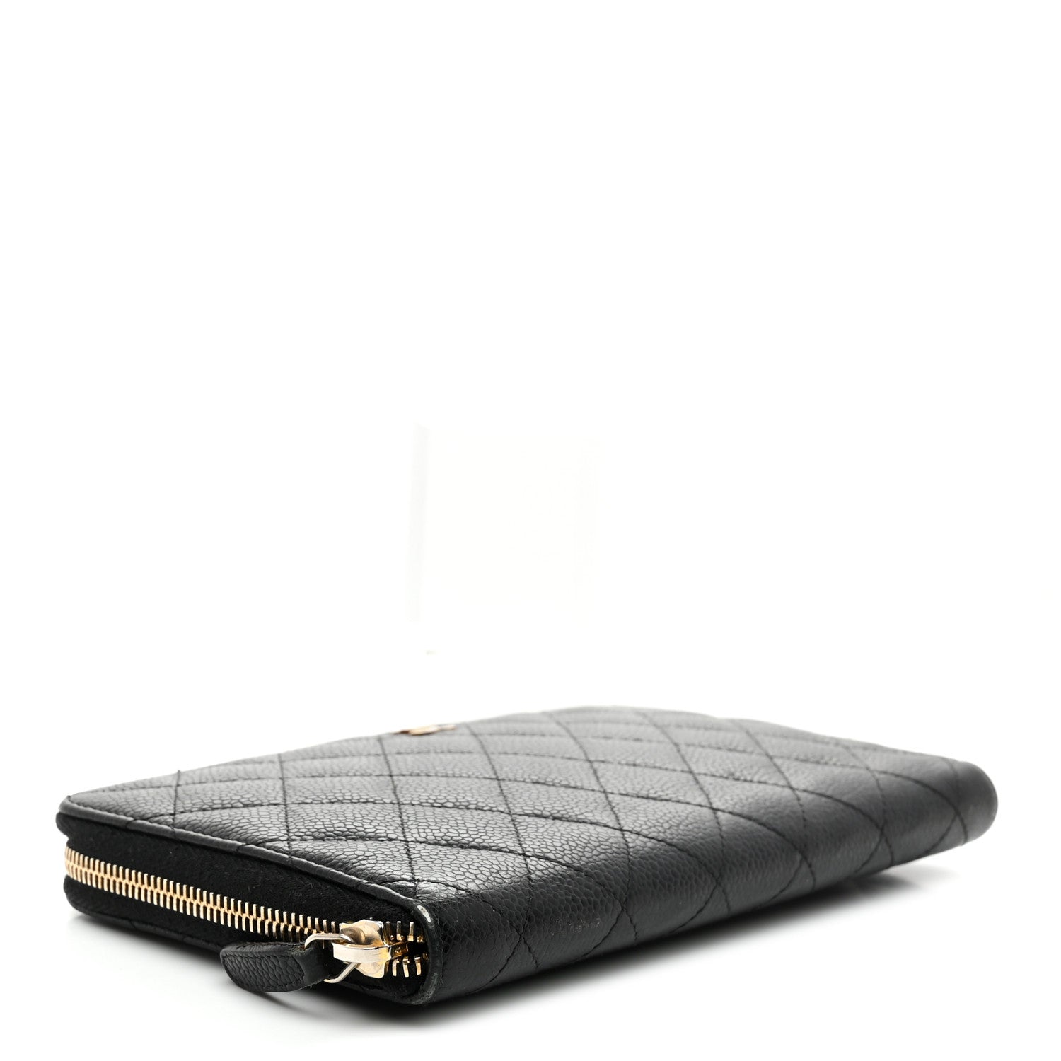 Chanel Caviar Quilted Large Zip Around Organizer Wallet Black 4 of 8