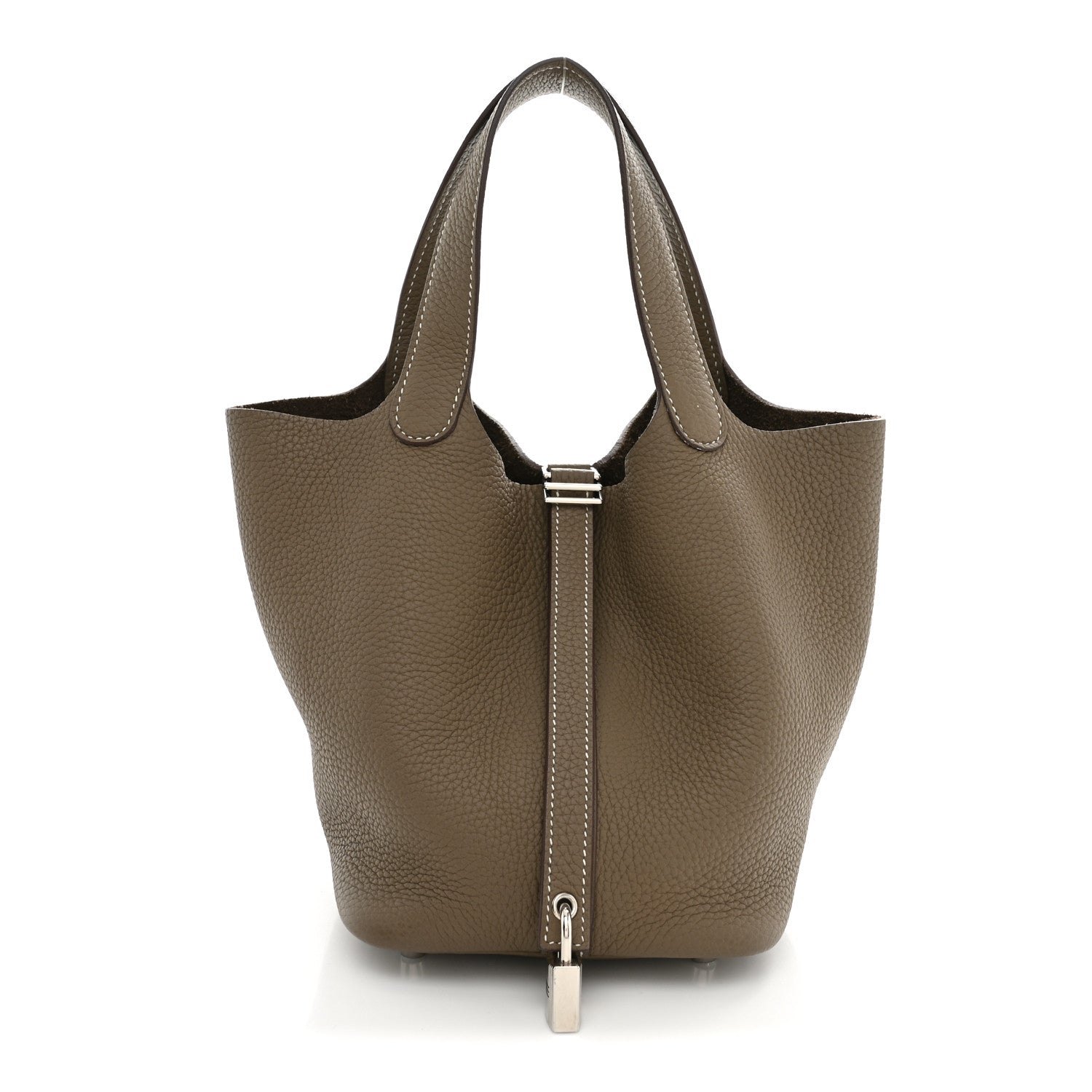 Hermes Taurillon Clemence Picotin Lock 18 PM  Etoupe 1 of 10