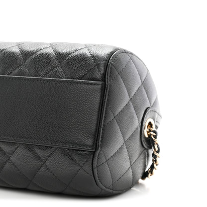 Chanel Caviar Quilted Barrel Clutch With Chain  Black 10 of 10