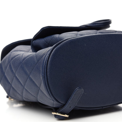 Chanel Caviar Quilted Backpack Bag Navy 5 of 10