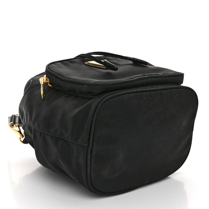 Prada Saffiano Tessuto Nylon Mini Bucket Crossbody Bag Black 4 of 11