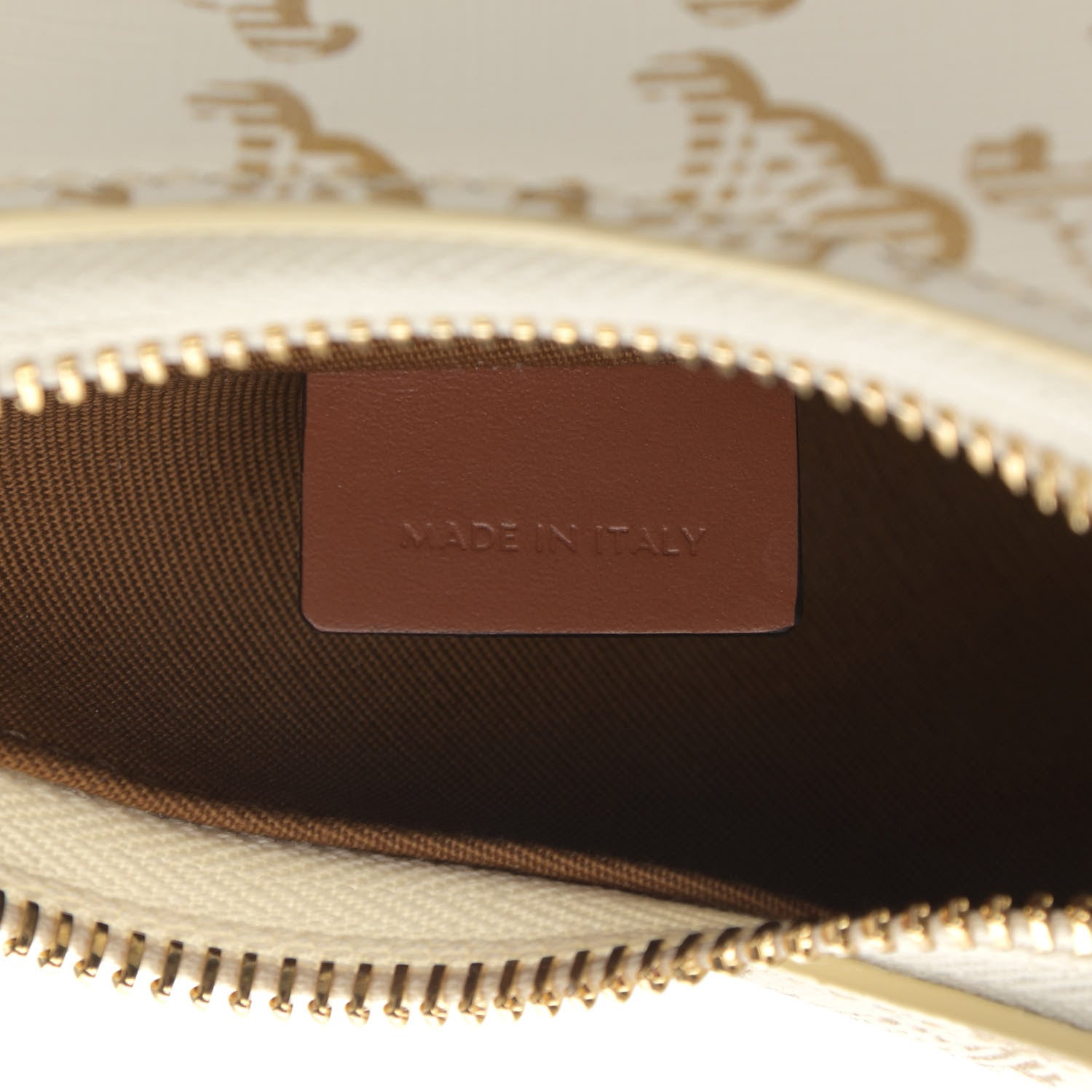 Celine Canvas Calfskin Ava Triomphe Shoulder Bag White 7 of 10