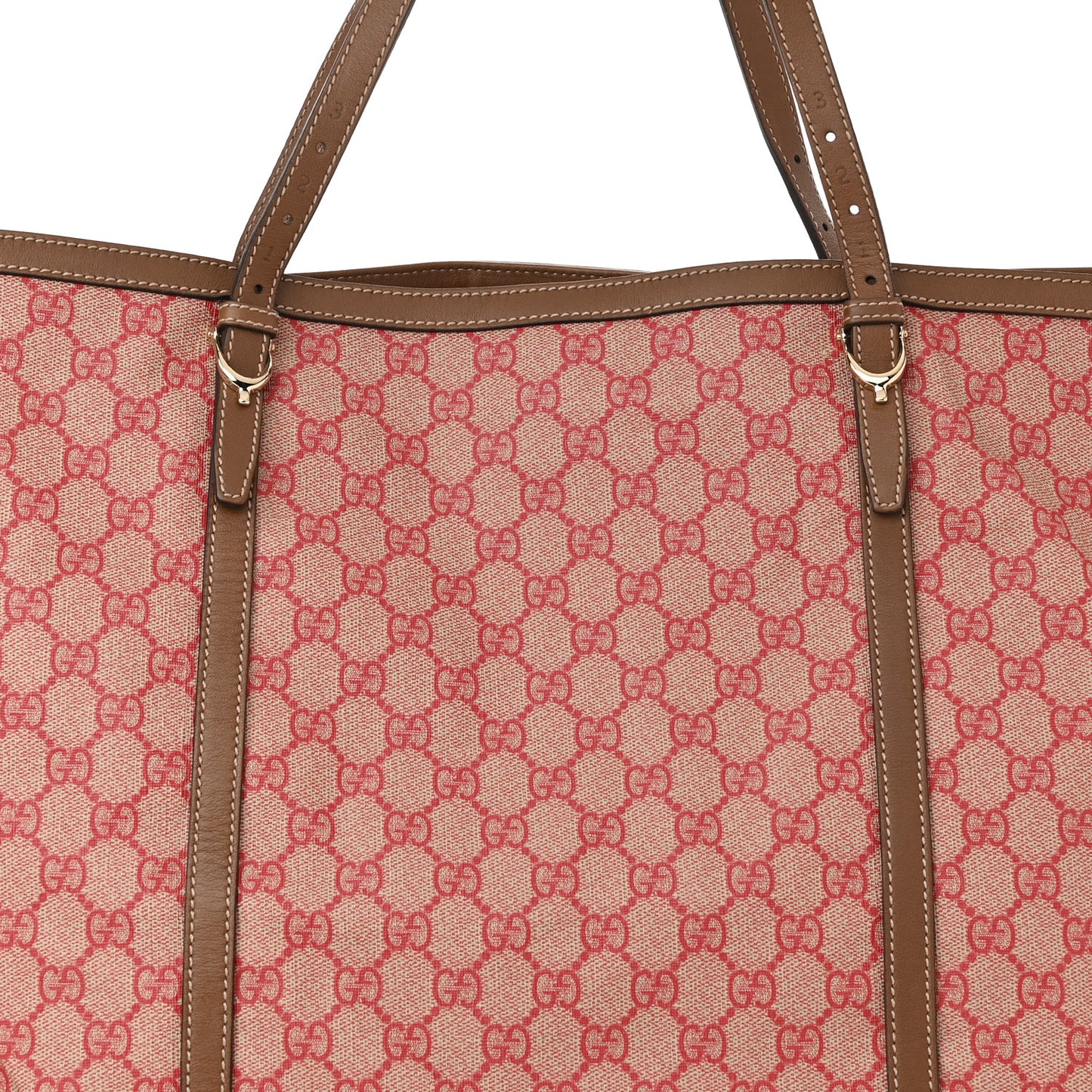 GG Supreme Monogram Large Nice Tote Red