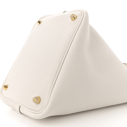 Hermes Taurillon Clemence Picotin Lock 18 PM Gris Pale 10 of 11