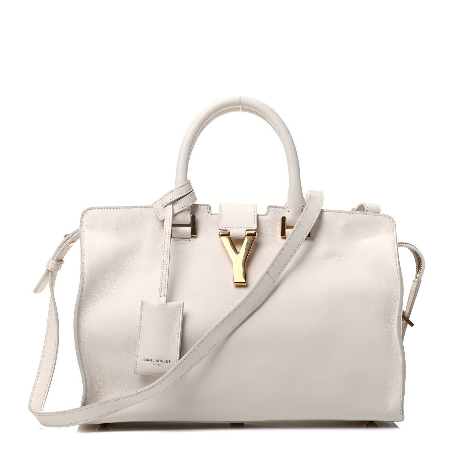 Calfskin Small Classic Y Cabas White