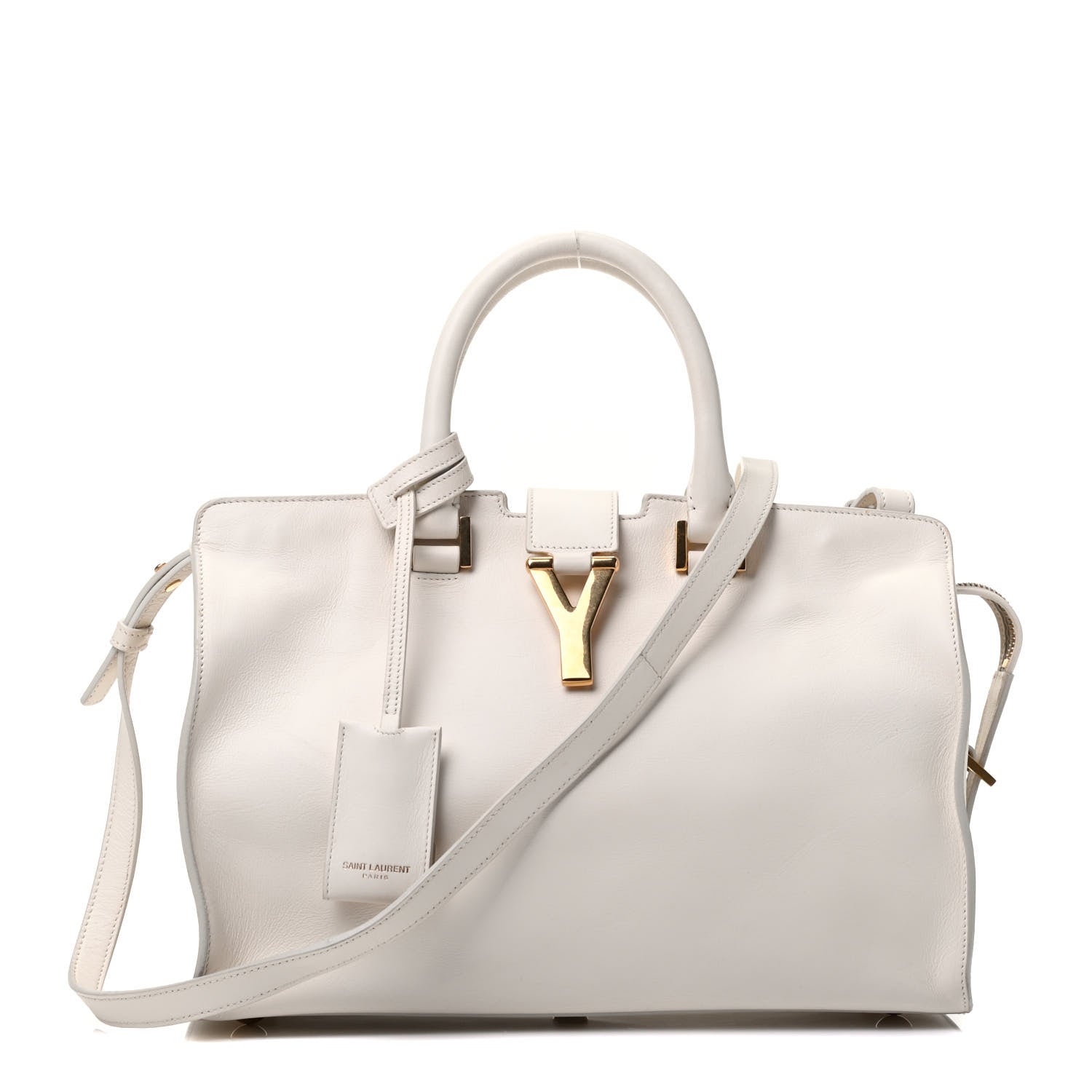 Saint Laurent Calfskin Small Classic Y Cabas White 2 of 16