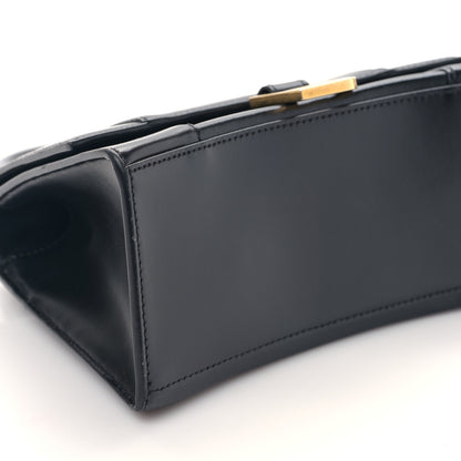 Balenciaga Shiny Box Calfskin Small Hourglass Top Handle Bag Black 7 of 9