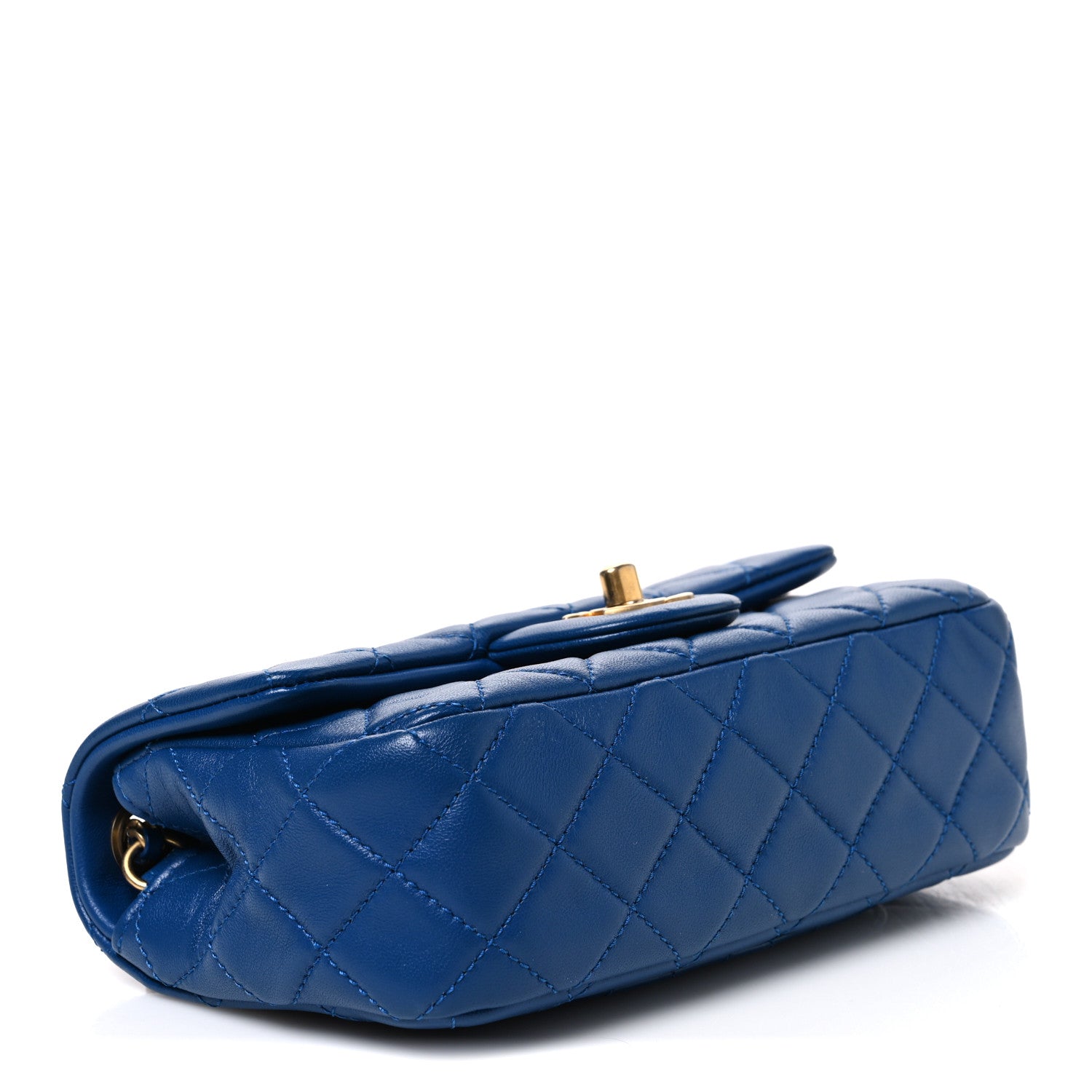 Chanel Lambskin Quilted Pearl Crush Mini Rectangular Flap Blue 4 of 10