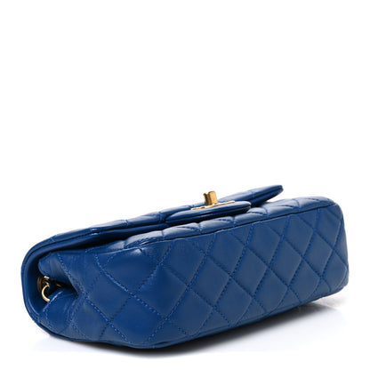 Chanel Lambskin Quilted Pearl Crush Mini Rectangular Flap Blue 4 of 10