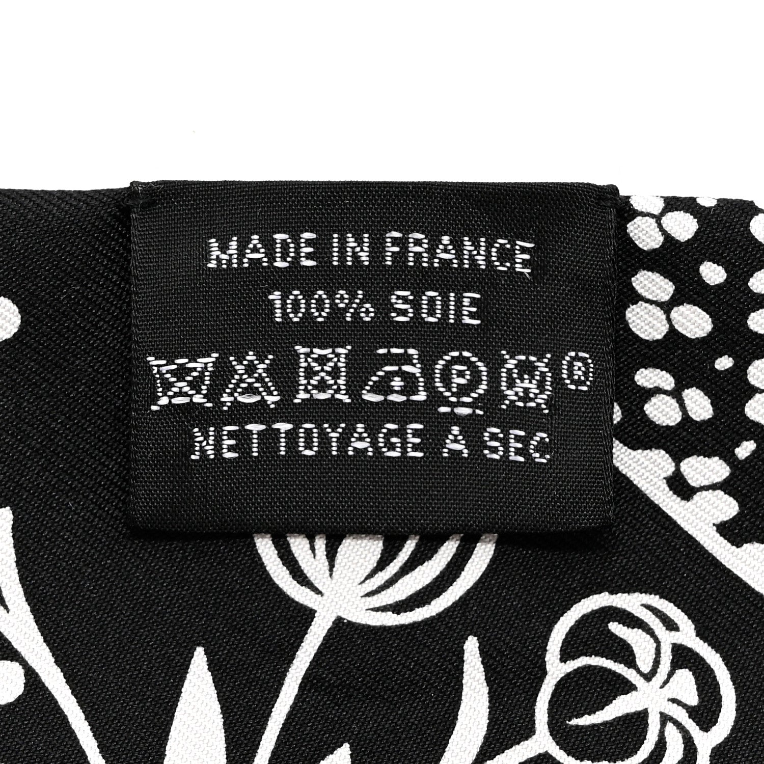 Hermes Silk Les Leopards Twilly Black White 4 of 4