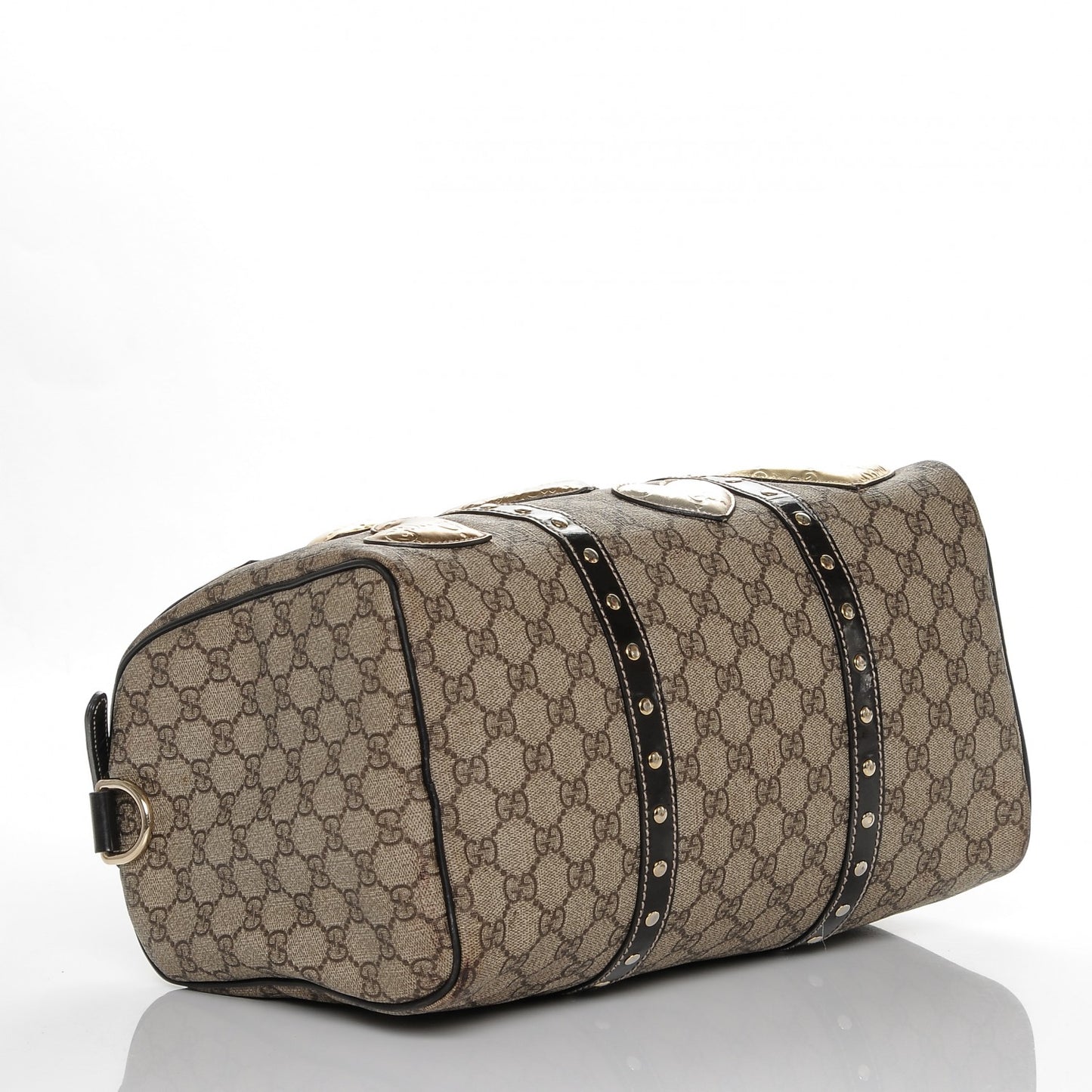Monogram Guccissima Hearts Studded Medium Joy Boston Dark Brown