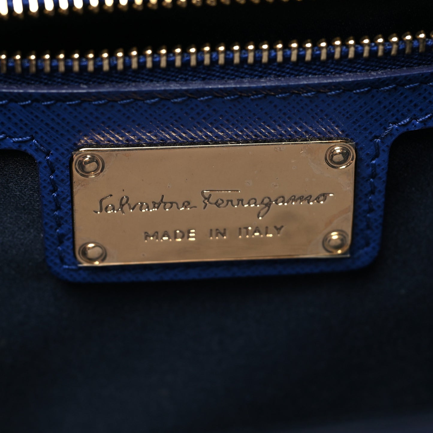 Printed Calfskin Ginny Shoulder Bag Blue