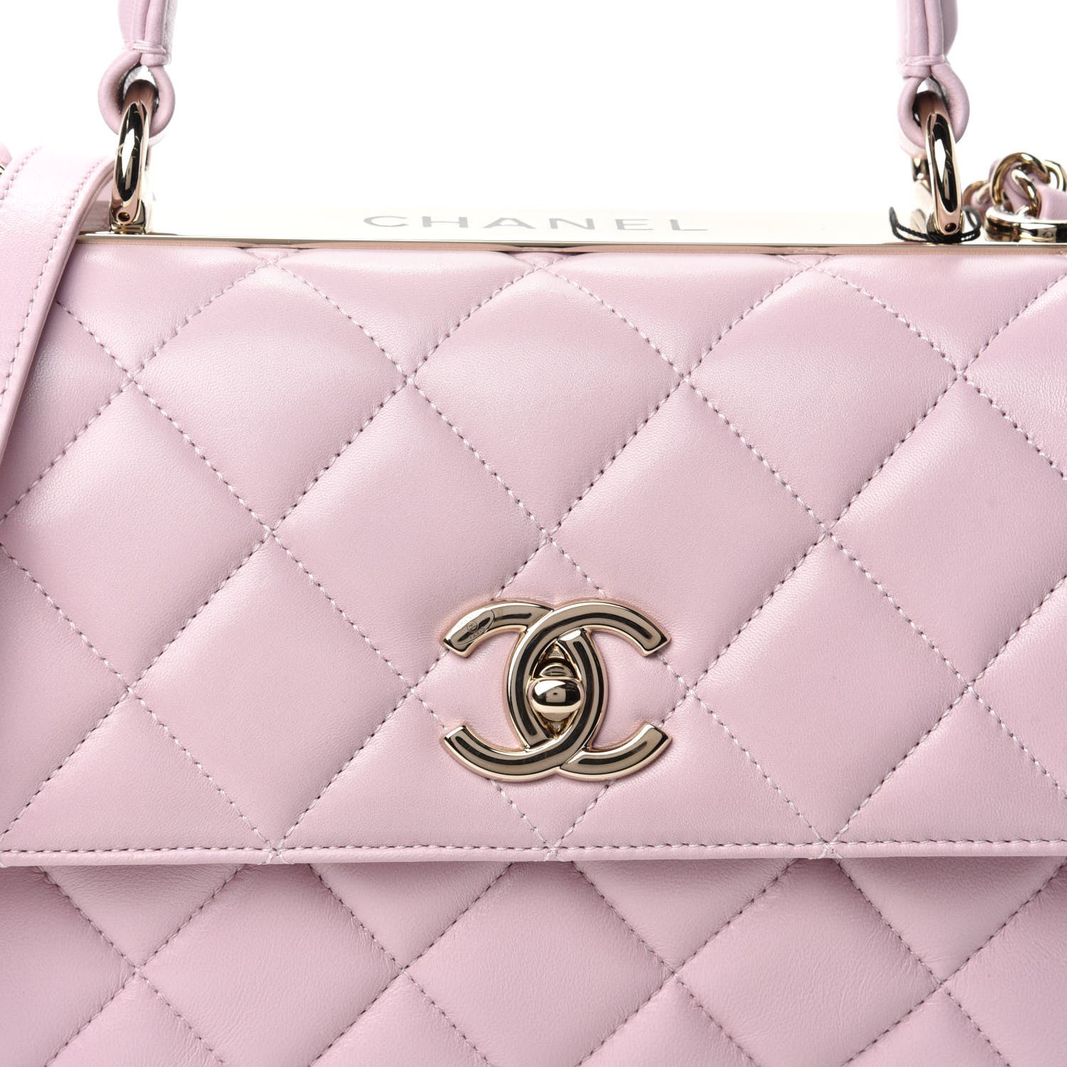 Chanel Lambskin Quilted Small Trendy CC Flap Dual Handle Bag Light Pink 10 of 11