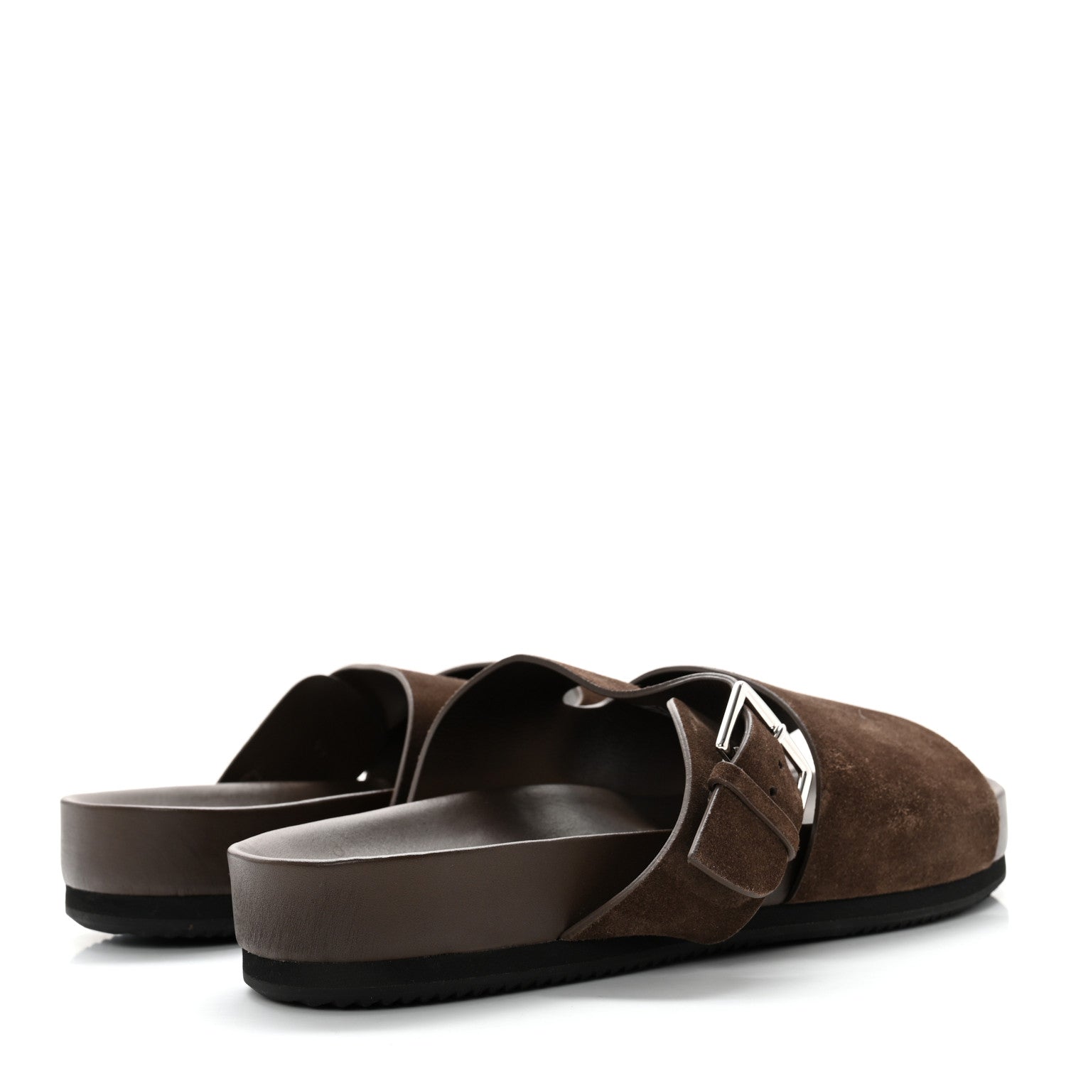 Hermes Suede Goatskin Mens Mumbai Sandals 44 4 of 11