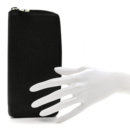 Louis Vuitton Taiga Vertical Zippy Wallet Black 2 of 9