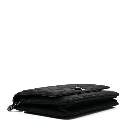 Chanel Jersey Quilted Reissue Wallet On Chain WOC Black 4 of 18