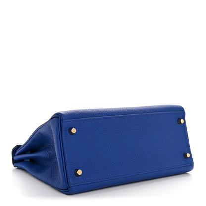 Hermes Togo Kelly Retourne 28 Bleu Royal 4 of 12