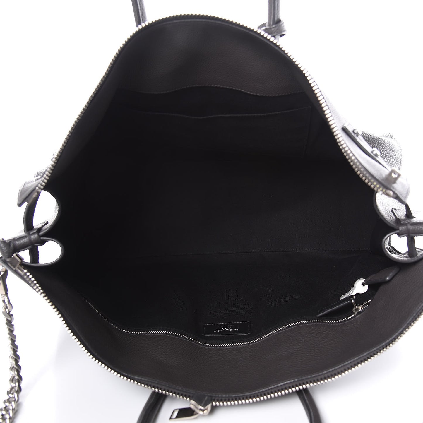 Grained Calfskin Sac De Jour Souple Duffle 36H Asphalt Gray