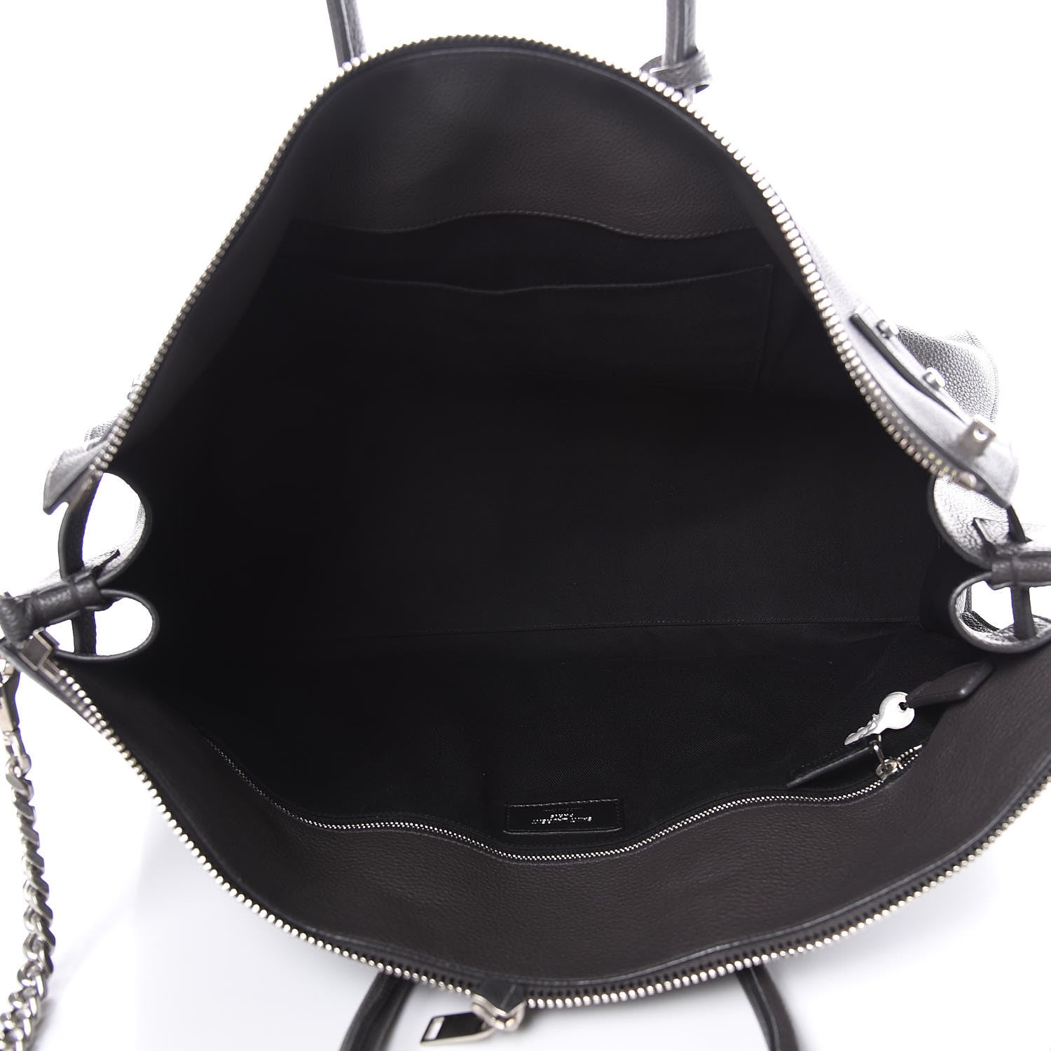 Saint Laurent Grained Calfskin Sac De Jour Souple Duffle 36H Asphalt Gray 5 of 14