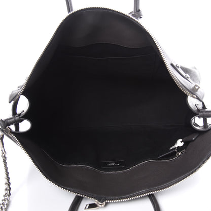 Saint Laurent Grained Calfskin Sac De Jour Souple Duffle 36H Asphalt Gray 5 of 14