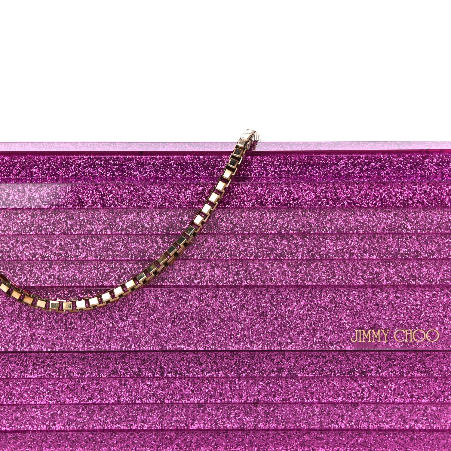 Jimmy Choo Acrylic Glitter Sweetie Clutch Peony Pink 8 of 20