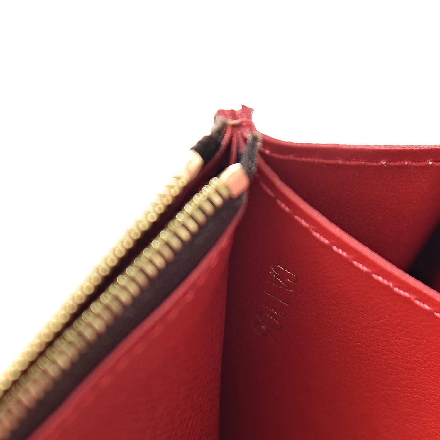 Louis Vuitton Damier Ebene Caissa Wallet Cherry 7 of 8