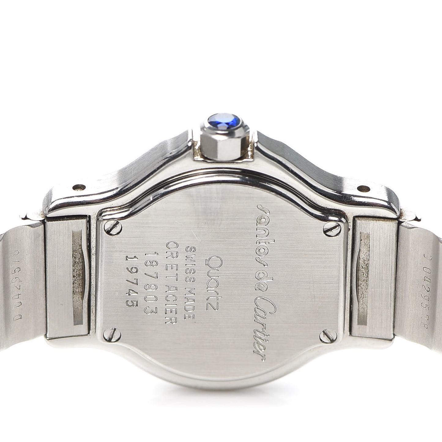 Stainless Steel 18K Yellow Gold 25mm Santos Octagon Quartz Watch