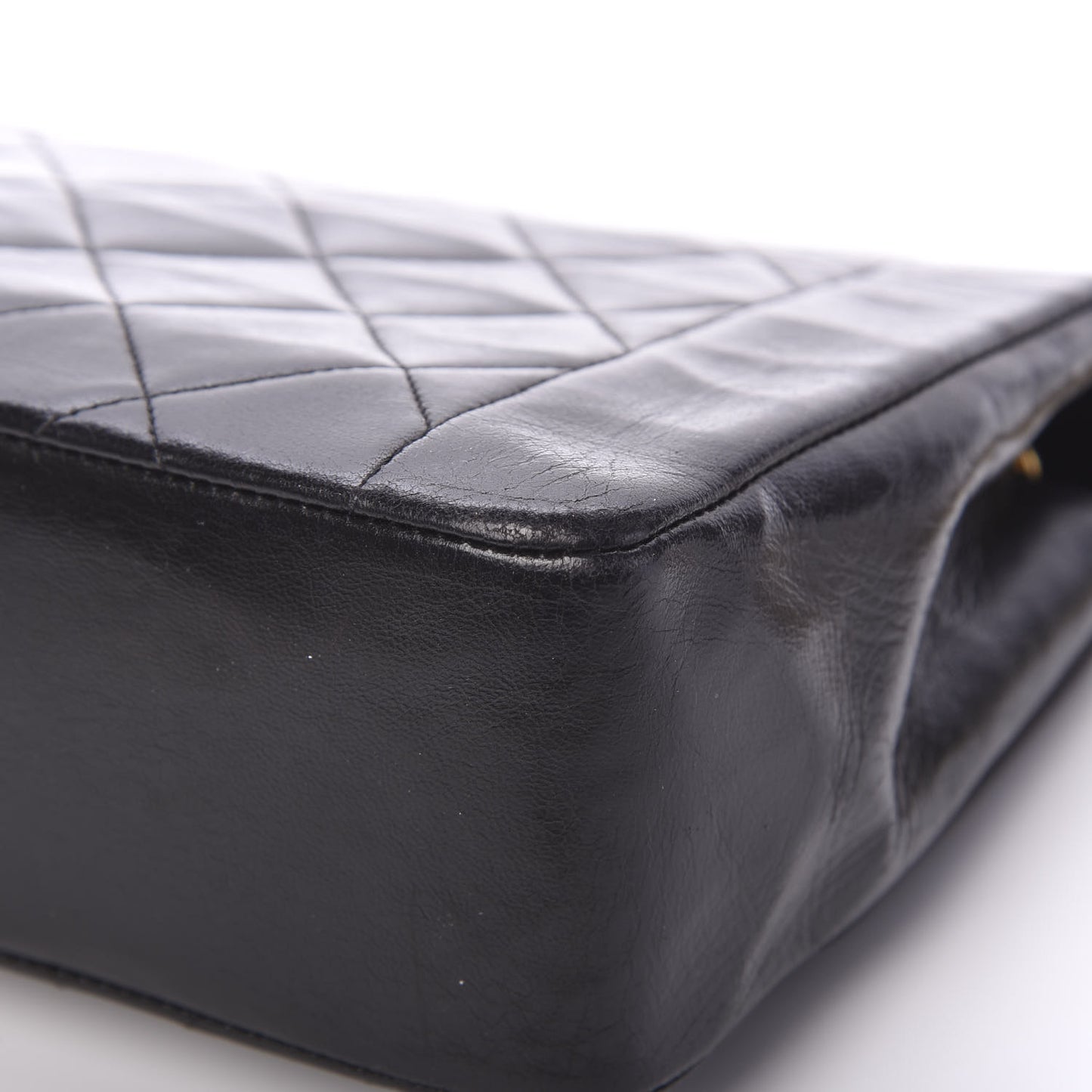 Lambskin Quilted Small Single Flap Black