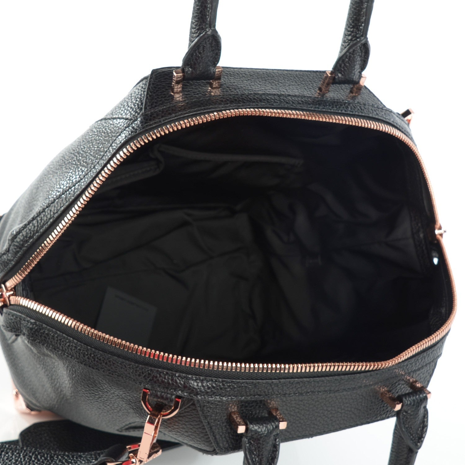 Alexander Wang Pebbled Calfskin Small Emile Soft Black Rose Gold Hardware 5 of 7