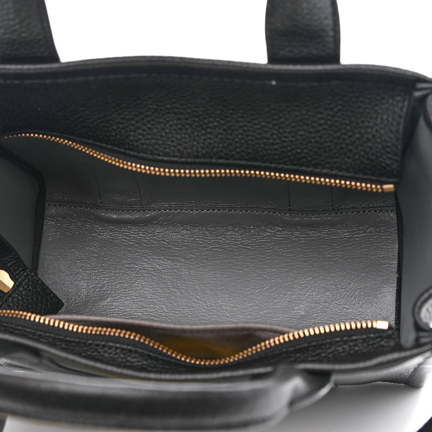 Grained Calfskin Small The Tote Bag Black