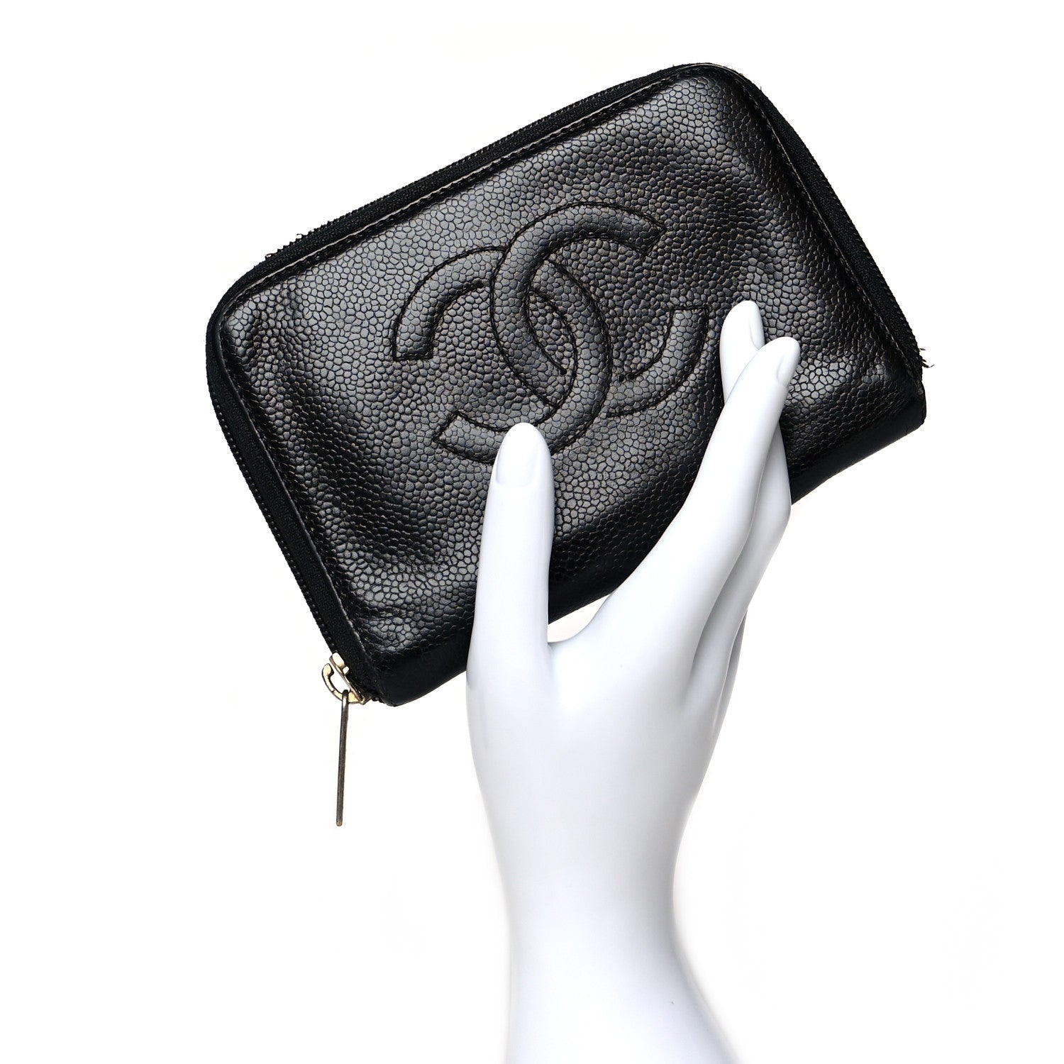 Chanel Caviar Timeless CC Zip Around Organizer Wallet 2 of 12