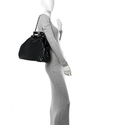 Chanel Glazed Calfskin Quilted Mademoiselle Large Frame Bag Black 2 of 14