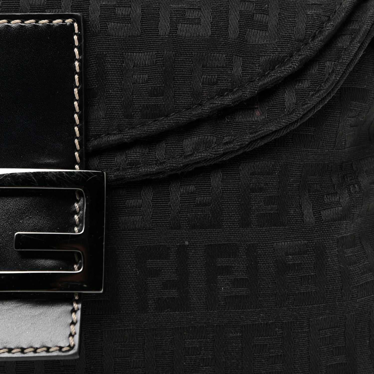 Fendi Zucchino Baguette Black 7 of 22