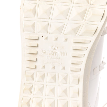 Valentino Garavani Calfskin Mens Rockstud Untitled Open Sneakers 42 White 8 of 11