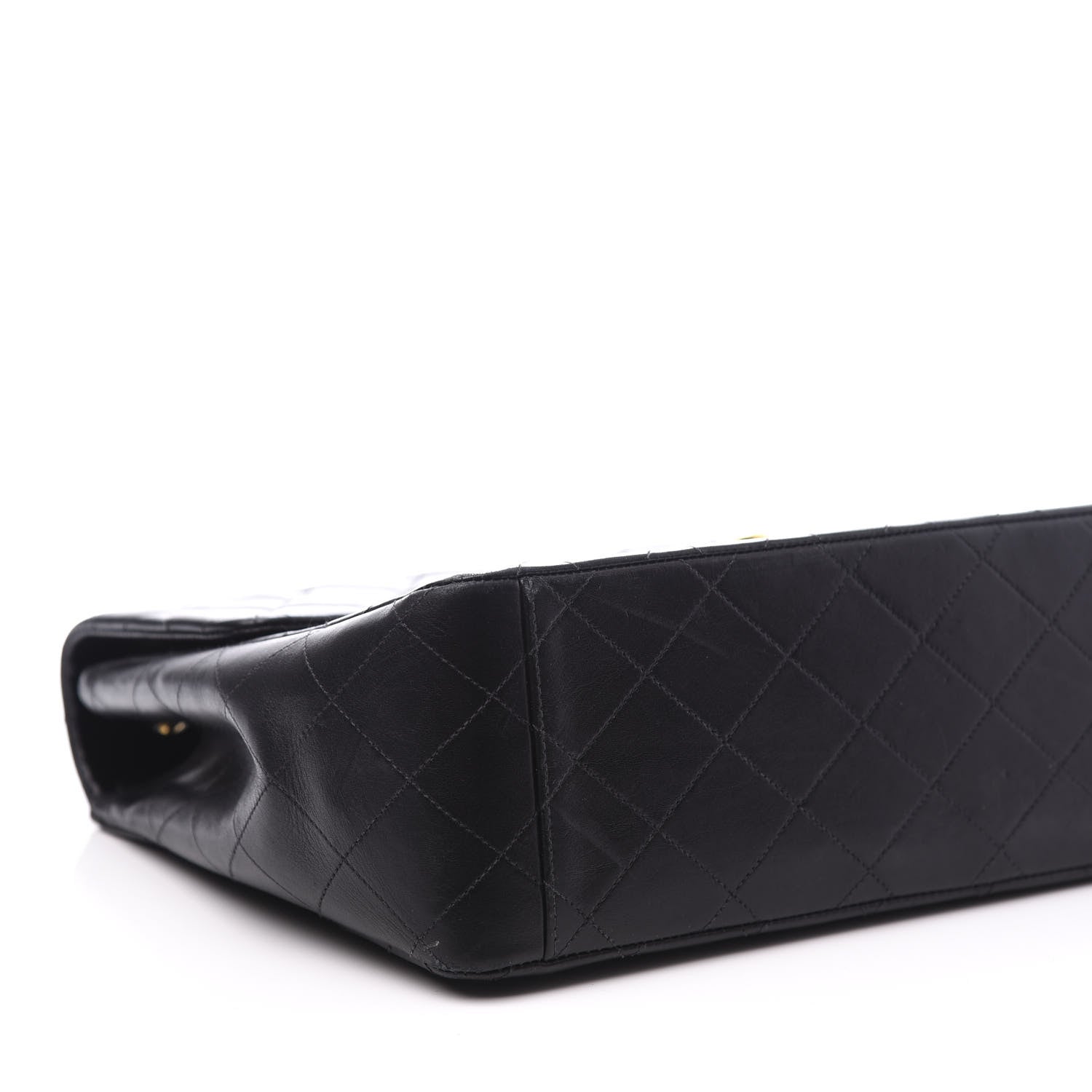 Chanel Lambskin Quilted XL Jumbo Single Flap Black 8 of 11