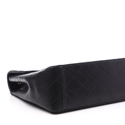 Chanel Lambskin Quilted XL Jumbo Single Flap Black 8 of 11