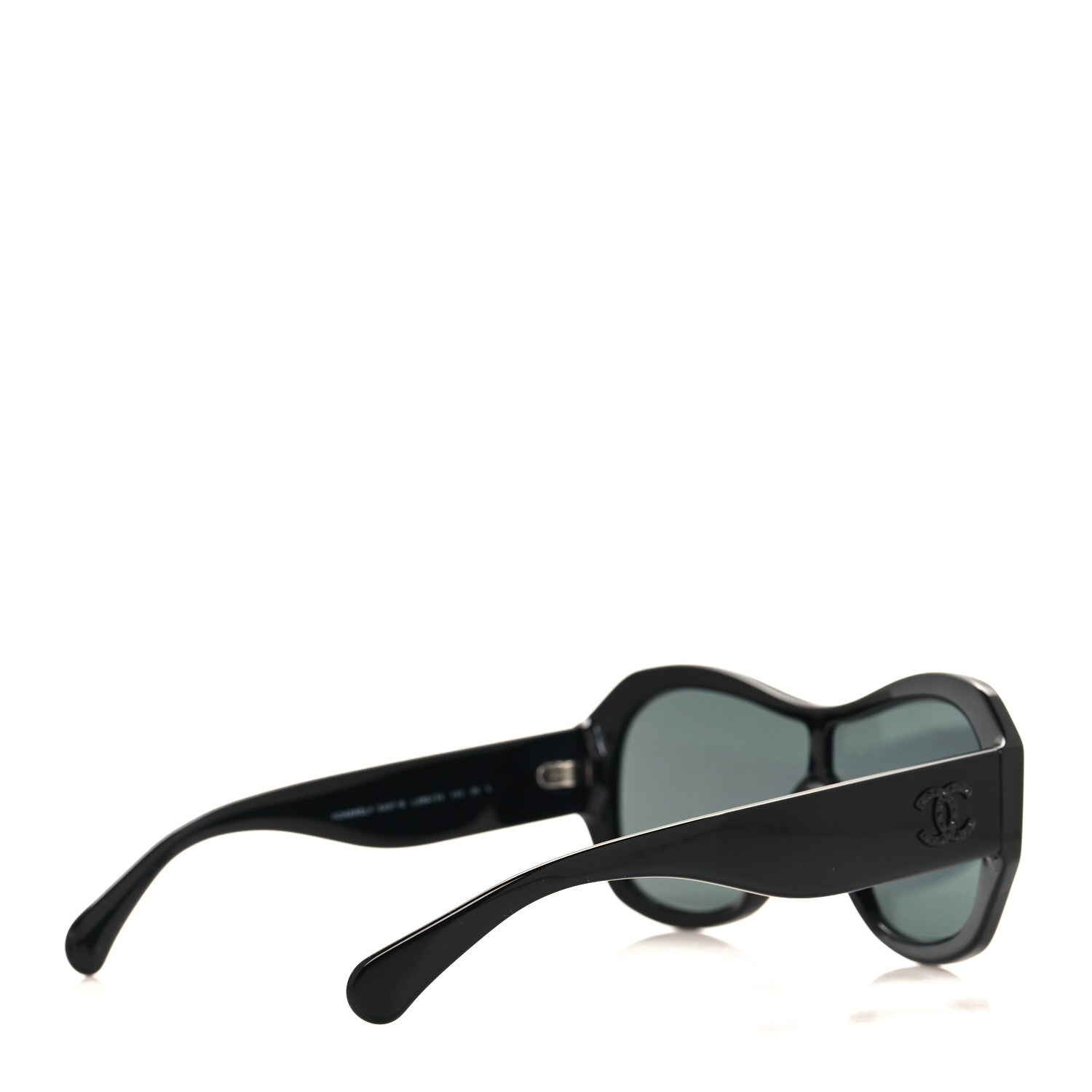 Chanel Acetate Crystal CC Shield Sunglasses 5497-B Black 4 of 7
