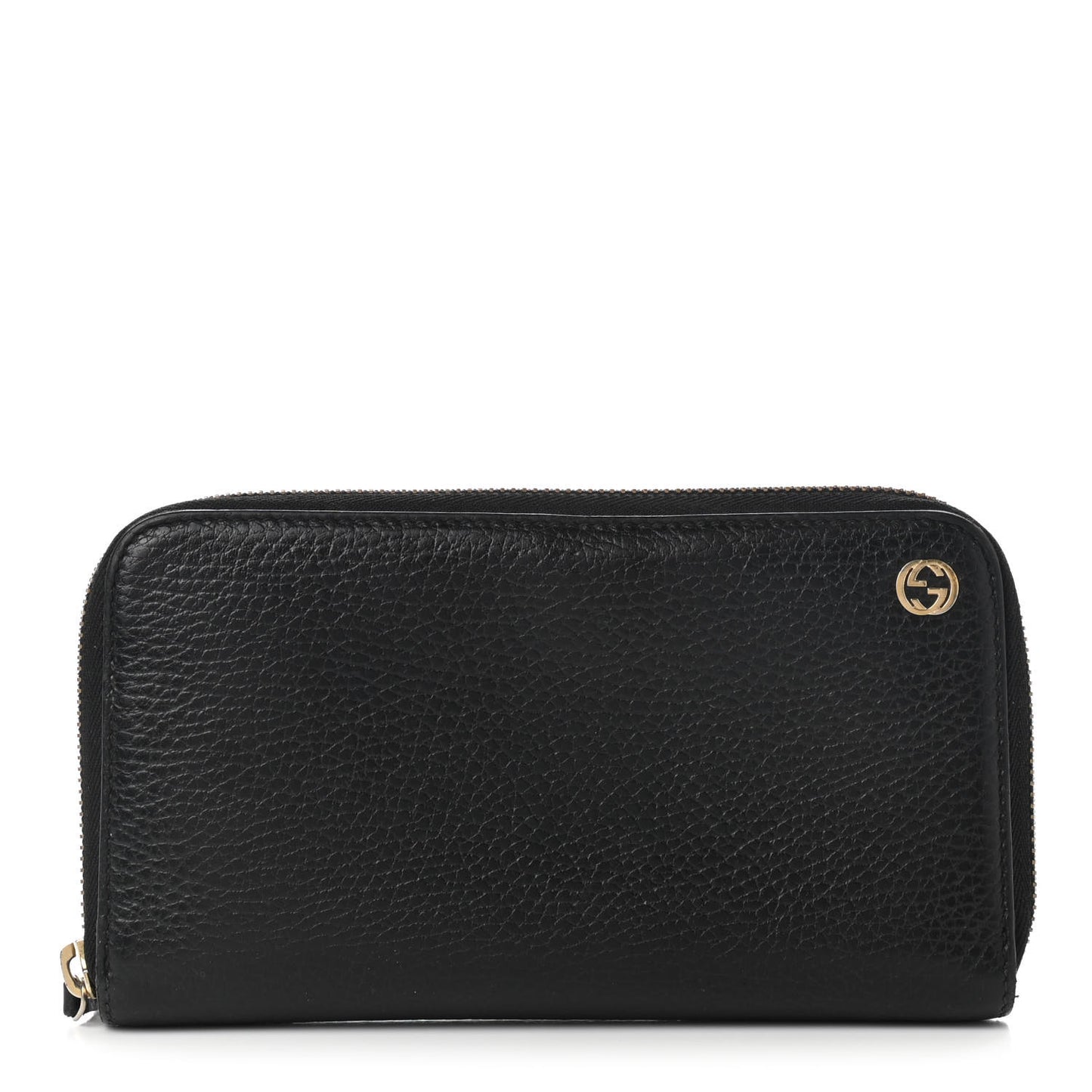 Dollar Calfskin GG Zip Around Wallet Black