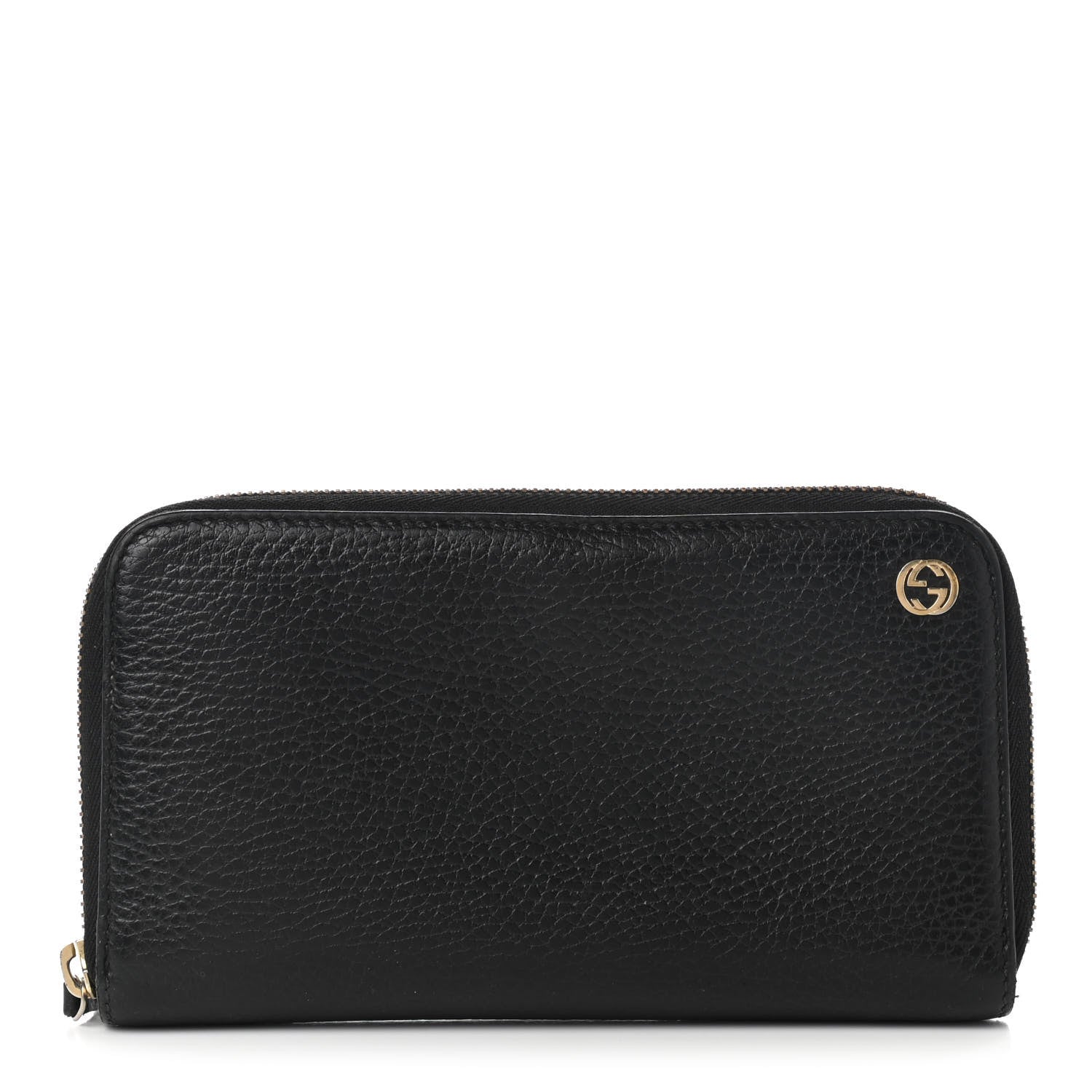 Gucci Dollar Calfskin GG Zip Around Wallet Black 1 of 8