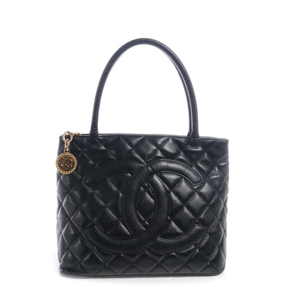 Chanel Caviar Medallion Tote Black 1 of 7