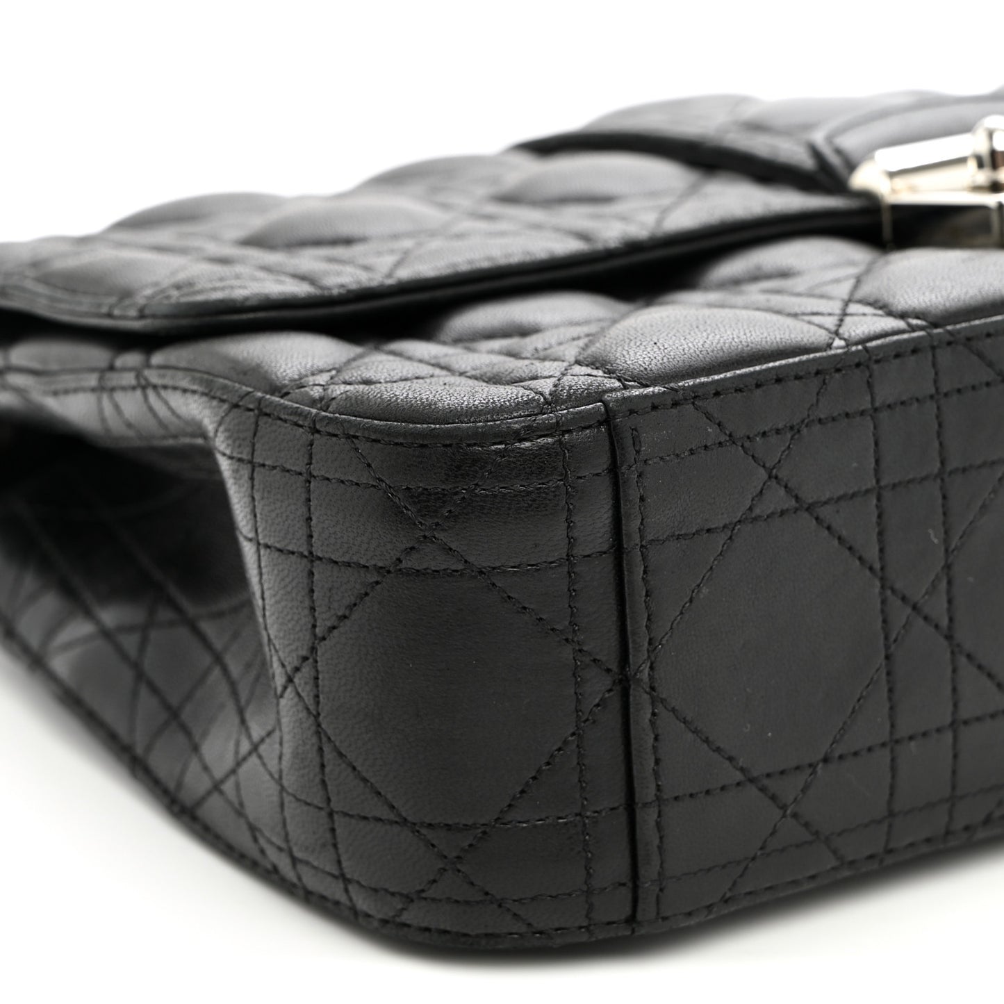 Lambskin Cannage Medium Miss Dior Flap Black
