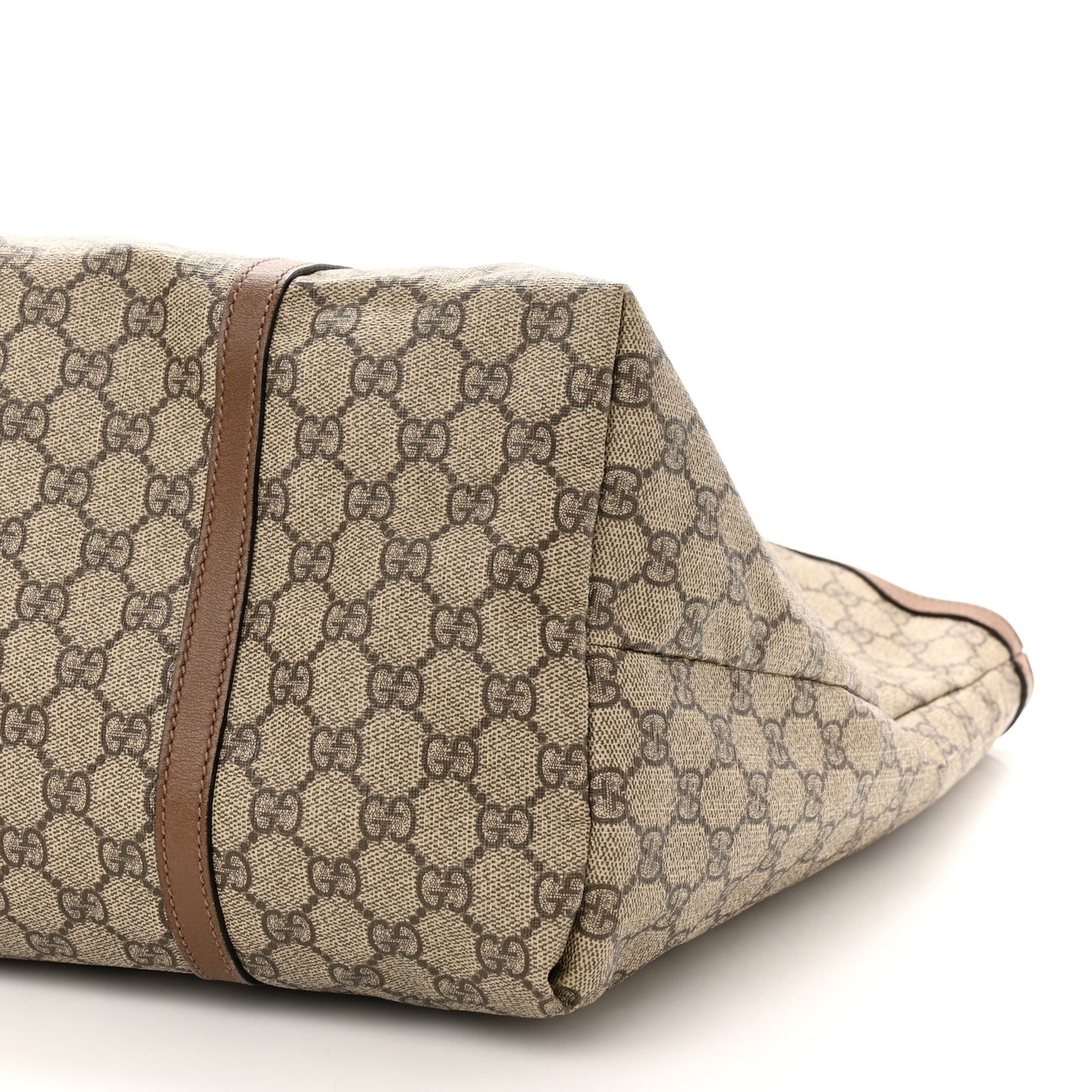 GG Supreme Monogram Medium Nice Tote Brown