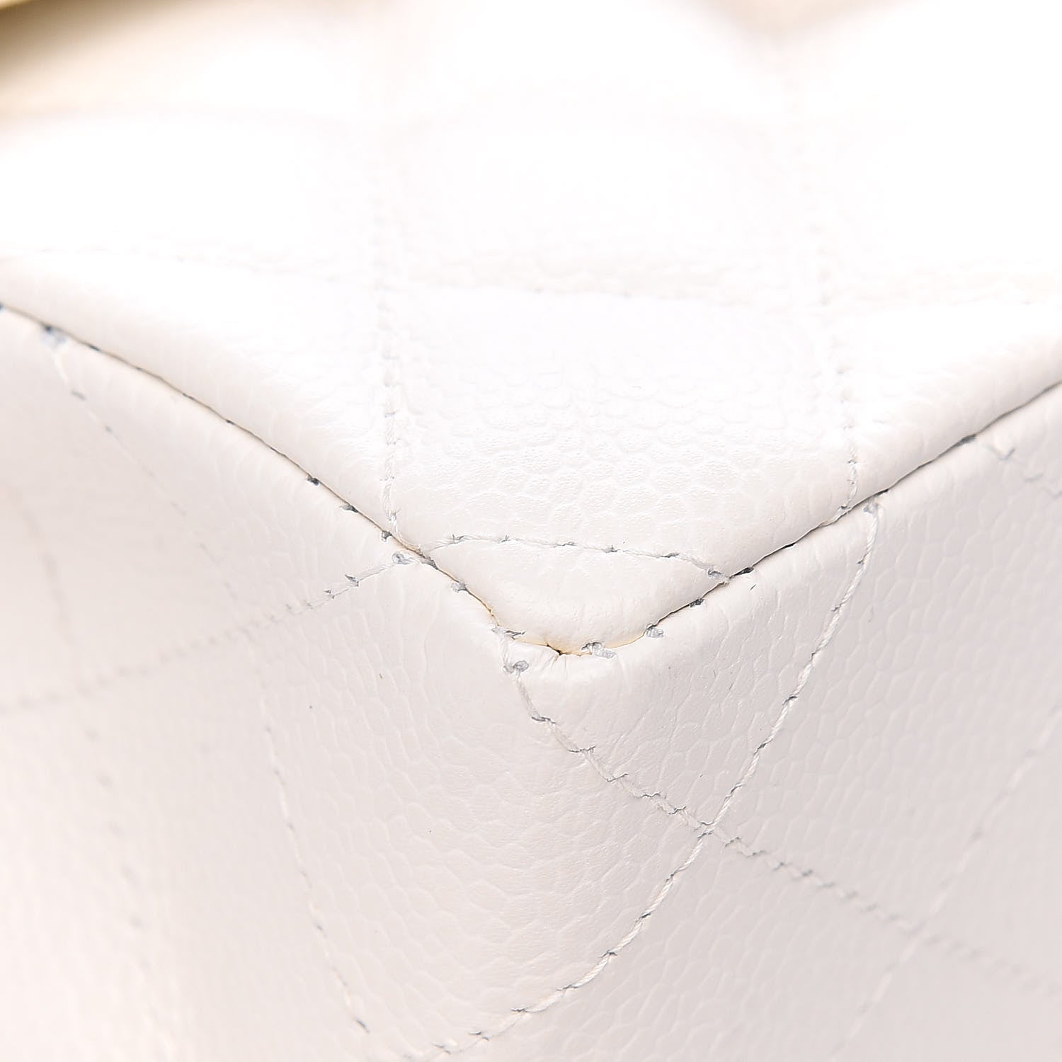 Chanel Caviar Quilted Mini Square Flap White 9 of 14