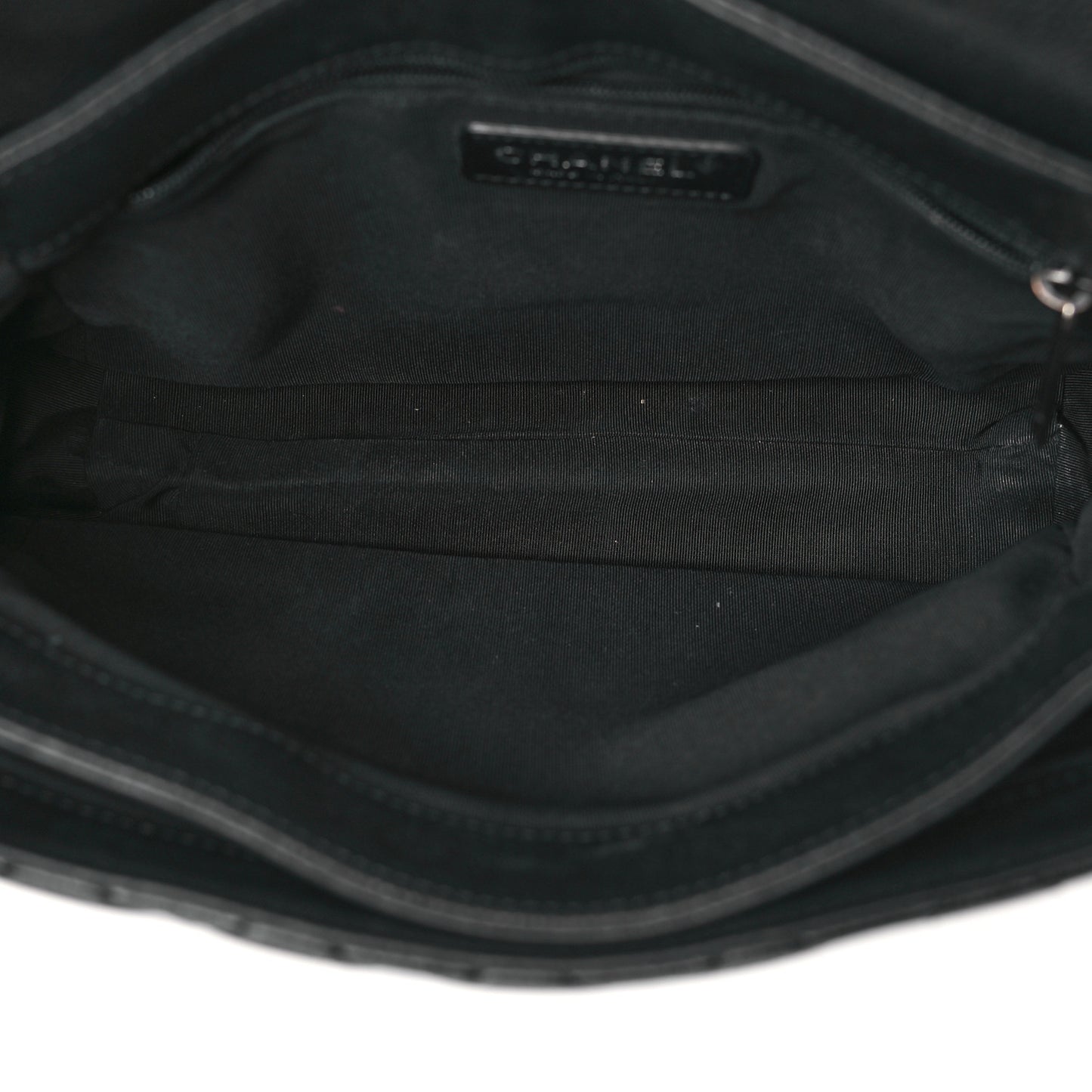 Caviar Quilted Medium Rock In Rome Single Flap Black