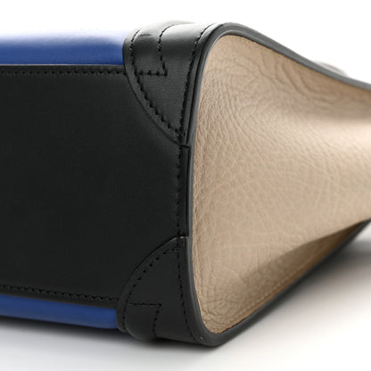 Celine Smooth Calfskin Bullhide Nano Tri-Color Luggage Indigo 10 of 11