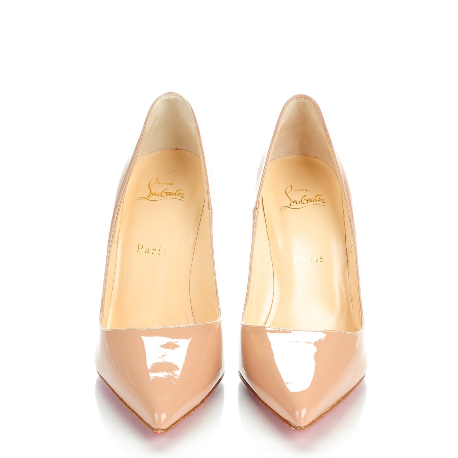 Christian Louboutin Patent So Kate 120 Pumps 38.5 Nude 2 of 9