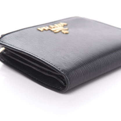 Prada Vitello Move Zip Coin Case Wallet Black 6 of 10