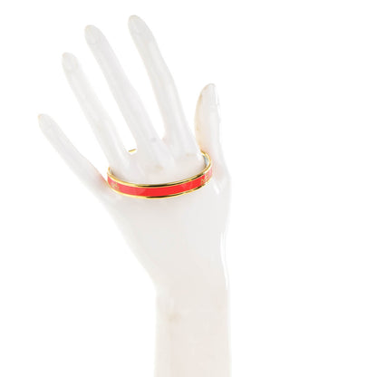 Hermes Enamel Printed Caleche Medium Bracelet Red 2 of 5