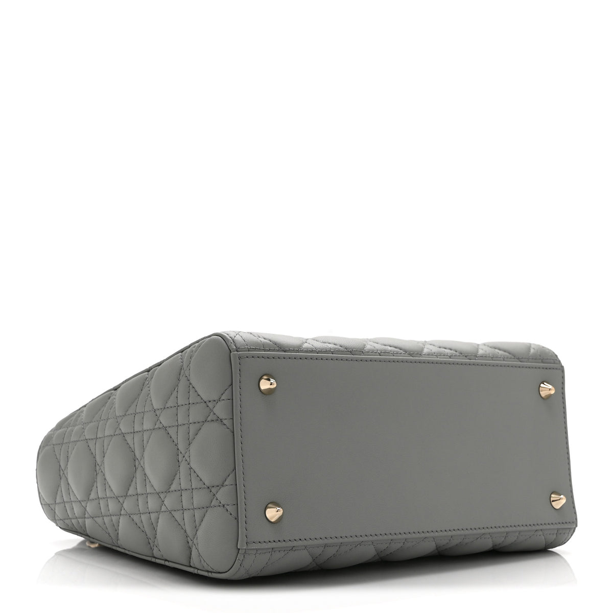 Lambskin Cannage Medium Lady Dior Grey