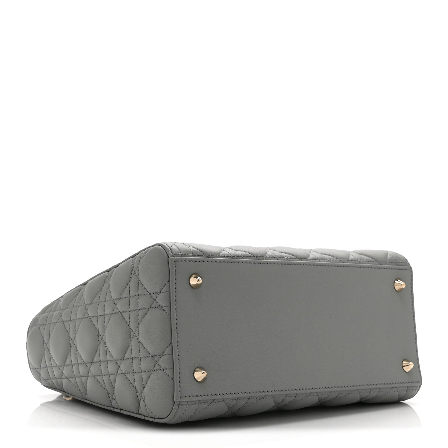 Christian Dior Lambskin Cannage Medium Lady Dior Grey 4 of 10